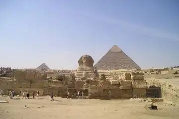 Giza pyramids and sphinx wonders