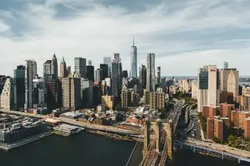 iconic skyline of New York City USA